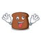 Crazy brown bread mascot cartoon