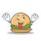 Crazy burger character fast food