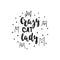 Crazy cat lady - hand drawn dancing lettering quote isolated on the white background. Fun brush ink inscription for