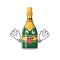 Crazy champagne bottle in the cartoon shape