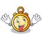 Crazy chronometer character cartoon style