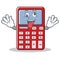 Crazy cute calculator character cartoon