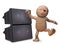 Crazy Egyptian mummy dancing in front of a loud sound system, 3d illustration