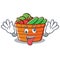 Crazy fruit basket character cartoon