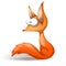Crazy funny, cute red fox.