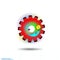 Crazy Gear icon on white background. Vector illustration