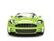 Crazy green modern sports luxury car - front view