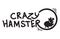 Crazy Hamster runnning funny logo