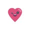 Crazy heart face character emoji flat icon