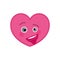 Crazy heart shaped funny emoticon icon