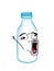 Crazy internet meme illustration of bottle of milk