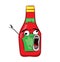 Crazy internet meme illustration of ketchup sauce bottle