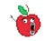 Crazy internet meme illustration of Red apple pixelated fruit graphic