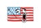 Crazy internet meme illustration of USA flag