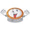 Crazy isolate on trampoline transparent shape mascot