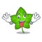 Crazy mascot cartoon beautiful ivy leaf plant