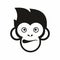 Crazy monkey chimpanzee logo on white background