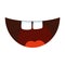 Crazy mouth fools day icon