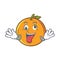 Crazy orange fruit cartoon character