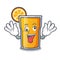 Crazy orange juice mascot cartoon