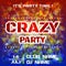 Crazy Party bright poster background template. DJ poster mockup. Festival banner design. Vector