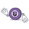 Crazy Pivx coin mascot cartoon