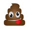 Crazy poop emoji