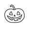 Crazy pumpkin vector icon