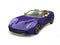 Crazy purple and green sports car - studio shot