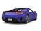 Crazy purple luxury sports car - back view