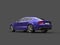 Crazy purple modern business car - tail view