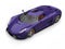 Crazy purple sports car - top down studio shot