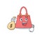 Crazy rich women handbag mascot design having money bags