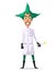 Crazy scientist. Funny character. Cartoon vector illustration.