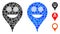 Crazy Smiley Map Marker Composition Icon of Circle Dots