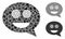 Crazy smiley message Mosaic Icon of Humpy Parts