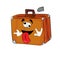 Crazy suitcase cartoon