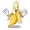 Crazy tasty fresh banana mascot cartoon style