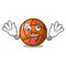 Crazy volleyball mascot cartoon style