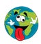 Crazy World globe cartoon