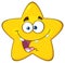 Crazy Yellow Star Cartoon Emoji Face Character With Expression