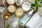 Cream aftershave sophisticated jar. Skincare brightening hydrogelbridal beauty service jar pot model mockup