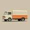 Cream Background Truck: Annibale Carracci Style With Clean And Simple Designs