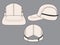 Cream Baseball Cap Design Vector
