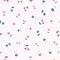 Cream  Blue   and Pink Tiny Daisy Seamless Pattern