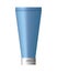 Cream bottle product with metalic blue color