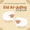 Cream Brown Eid Al-Adha Mubarak Instagram Post