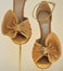 Cream butterfly shoes