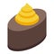 Cream cake icon isometric vector. Chocolate festival