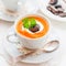 Cream Carrot and Truffle Soup in a Cup